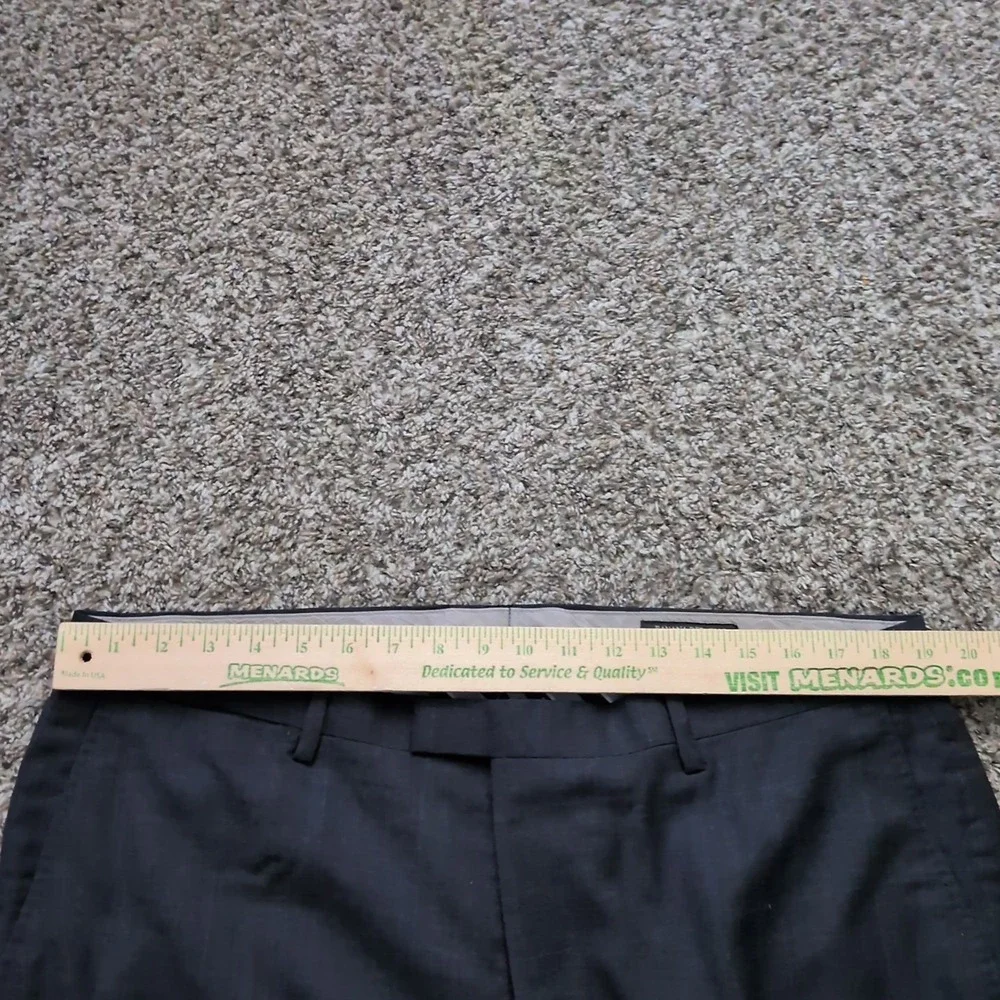 Banana Republic Modern Slim Fit Dress Pants Mens‎ 38x34 Blue Wool - Grid Pattern